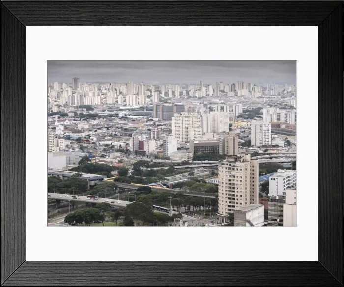 Framed Print : Elevated view of urban highways, Avenida do Estado and Diario Popular bridge, downtown and concrete buildings, Sao Paulo, Brazil, South America Framed Print : Elevated view of urban highways, Avenida do Estado and Diario Popular bridge, downtown and concrete buildings, Sao Paulo, Brazil, South America