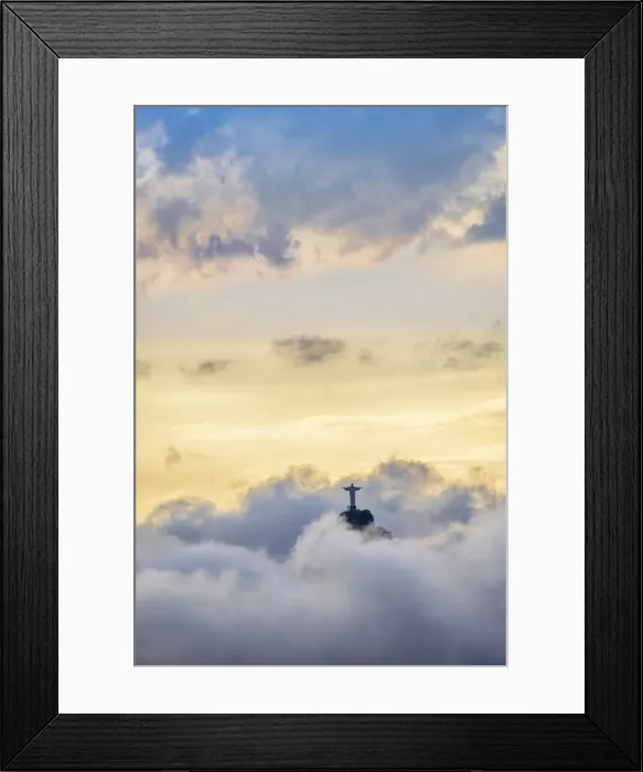 Framed Print : The Christ Statue (Cristo Redentor) on the summit of Corcovado mountain in a sea of clouds, Rio de Janeiro, Brazil, South America Framed Print : The Christ Statue (Cristo Redentor) on the summit of Corcovado mountain in a sea of clouds, Rio de Janeiro, Brazil, South America