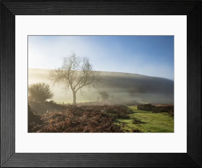 Framed Print : Mid-winter sunlight, and mist around Hutton Le Hole moorland village in Farndale, North Yorkshire, Yorkshire, England, United Kingdom, Europe Framed Print : Mid-winter sunlight, and mist around Hutton Le Hole moorland village in Farndale, North Yorkshire, Yorkshire, England, United Kingdom, Europe