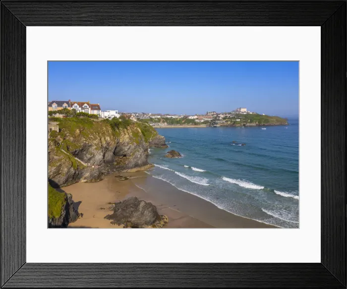 Framed Print : Great Western Beach, Newquay, Cornwall, England, United Kingdom, Europe