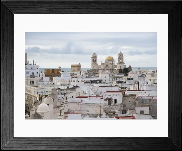 Framed Print : Elevated view of the port city Cadiz, Andalusia, Spain, Europe Framed Print : Elevated view of the port city Cadiz, Andalusia, Spain, Europe