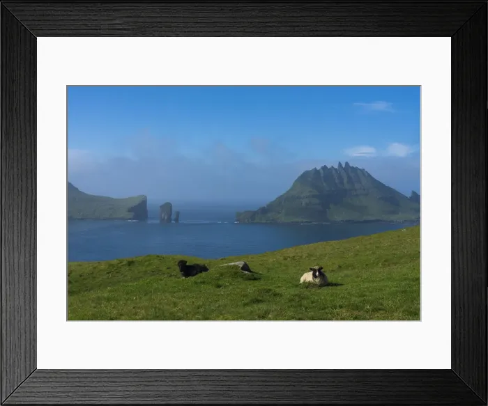 Framed Print : View of Tindholmur Island from Vagar Island, Faroe Islands, Denmark, Europe Framed Print : View of Tindholmur Island from Vagar Island, Faroe Islands, Denmark, Europe