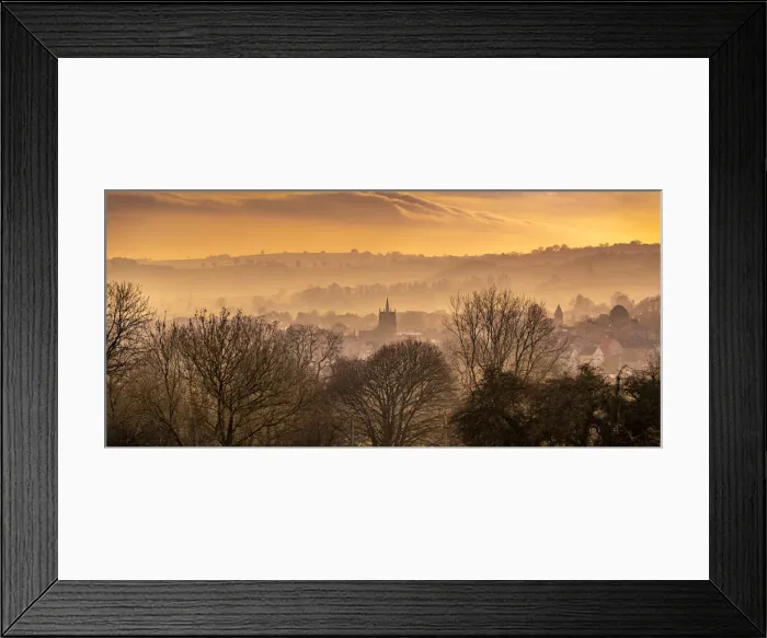 Framed Print : View of Wirksworth Market Town during winter at sunset, near Matlock, Derbyshire Dales, Derbyshire, England, United Kingdom, Europe Framed Print : View of Wirksworth Market Town during winter at sunset, near Matlock, Derbyshire Dales, Derbyshire, England, United Kingdom, Europe