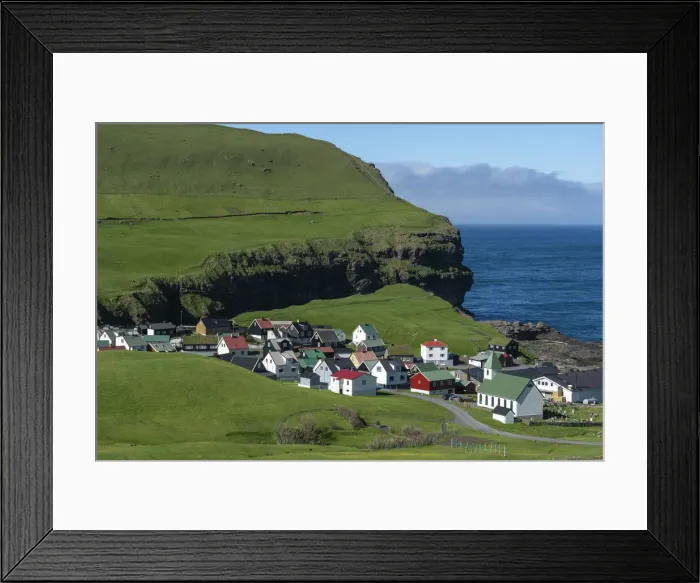 Framed Print : Gjogv, Esturoy Island, Faroe Islands, Denmark, Europe Framed Print : Gjogv, Esturoy Island, Faroe Islands, Denmark, Europe