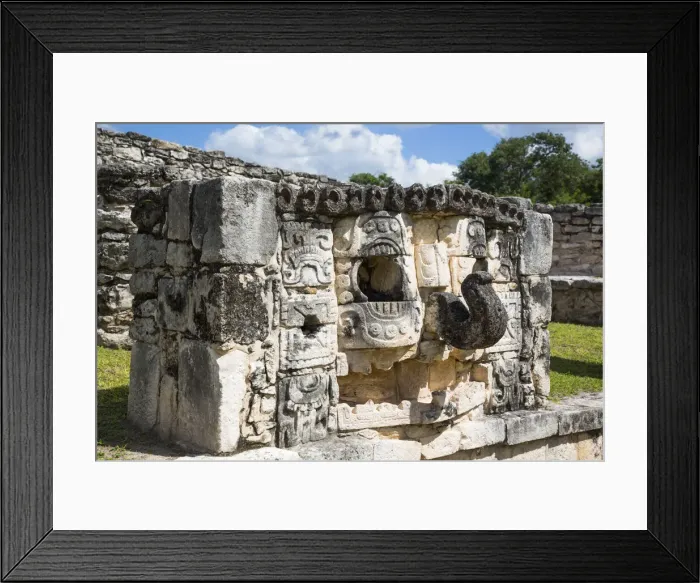 Framed Print : Stone Chac Mask, Mayan Ruins, Mayapan Archaeological Zone, Yucatan State, Mexico, North America Framed Print : Stone Chac Mask, Mayan Ruins, Mayapan Archaeological Zone, Yucatan State, Mexico, North America