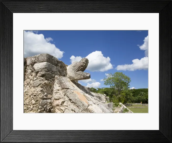 Framed Print : Stone Serpent Head, Temple of the Warriors, Mayan Ruins, Mayapan Archaeological Zone, Yucatan State, Mexico, North America Framed Print : Stone Serpent Head, Temple of the Warriors, Mayan Ruins, Mayapan Archaeological Zone, Yucatan State, Mexico, North America