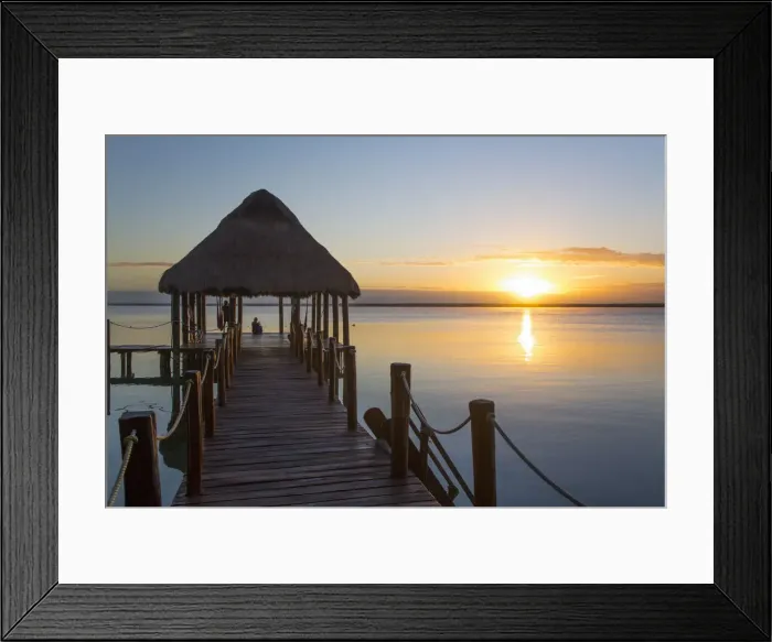 Framed Print : Early Morning, Dock, Rancho Encantado Eco-Resort and Spa, Bacalar, Quintana Roo, Mexico, North America Framed Print : Early Morning, Dock, Rancho Encantado Eco-Resort and Spa, Bacalar, Quintana Roo, Mexico, North America