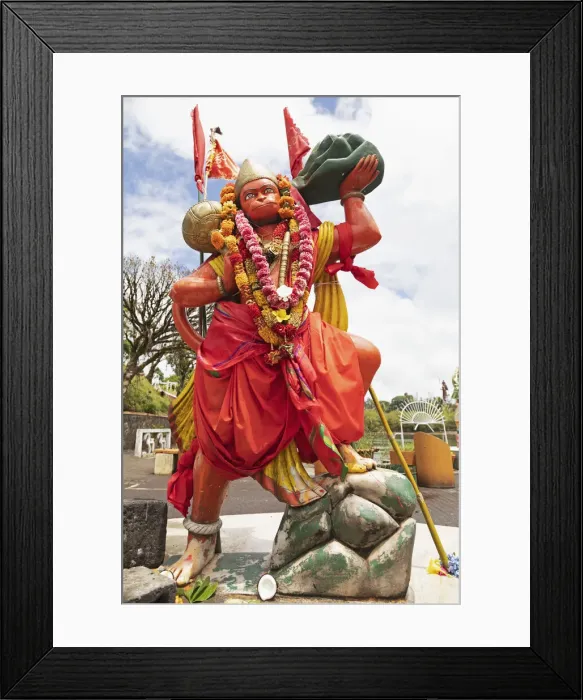 Framed Print : Statue of Hanuman, the Hindu monkey god and companion of Rama, at Ganga Talao, Mauritius, Indian Ocean, Africa Framed Print : Statue of Hanuman, the Hindu monkey god and companion of Rama, at Ganga Talao, Mauritius, Indian Ocean, Africa