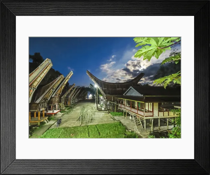 Framed Print : Saddleback roof tongkonans (family rice barns amd houses) near the North Toraja capital, Rantepao, Toraja, South Sulawesi, Indonesia, Southeast Asia, Asia Framed Print : Saddleback roof tongkonans (family rice barns amd houses) near the North Toraja capital, Rantepao, Toraja, South Sulawesi, Indonesia, Southeast Asia, Asia