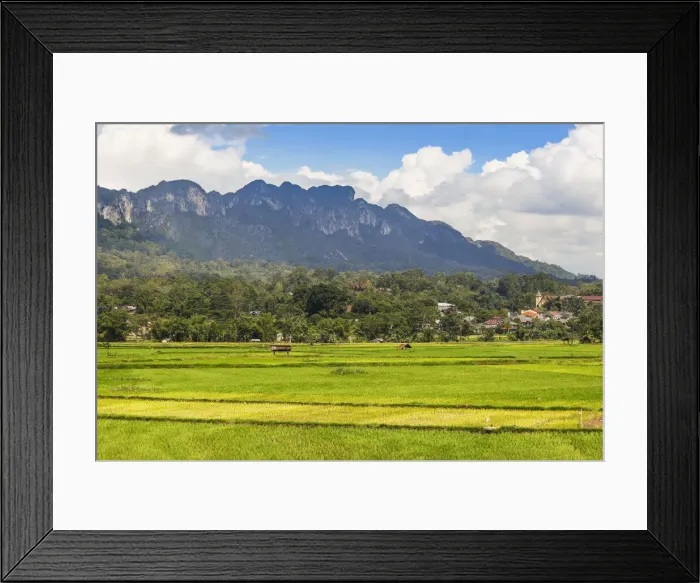 Framed Print : Limestone peaks including 1231m Gunung Buntu Sarira and rice paddies in the River Sadang valley, Sarira, Toraja, South Sulawesi, Indonesia, Southeast Asia, Asia Framed Print : Limestone peaks including 1231m Gunung Buntu Sarira and rice paddies in the River Sadang valley, Sarira, Toraja, South Sulawesi, Indonesia, Southeast Asia, Asia