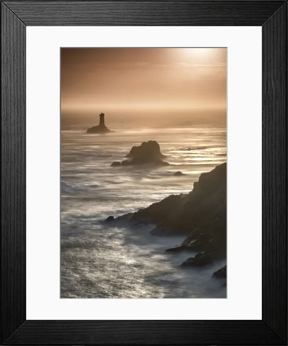 Framed Print : Pointe du Raz lighthouse and cliffs at sunset in Finisterre, Brittany, France, Europe Framed Print : Pointe du Raz lighthouse and cliffs at sunset in Finisterre, Brittany, France, Europe