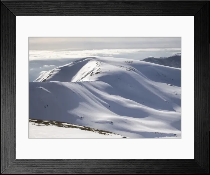 Framed Print : Gentle mountains fully covered by snow in the Corno alle Scale regional park, Emilia Romagna, Italy, Europe Framed Print : Gentle mountains fully covered by snow in the Corno alle Scale regional park, Emilia Romagna, Italy, Europe
