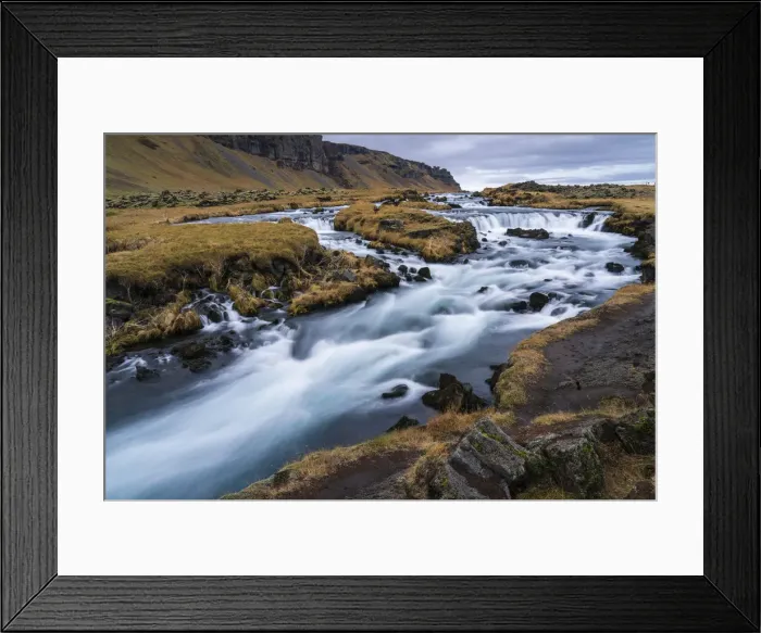 Framed Print : Fossalar River, Iceland, Polar Regions Framed Print : Fossalar River, Iceland, Polar Regions