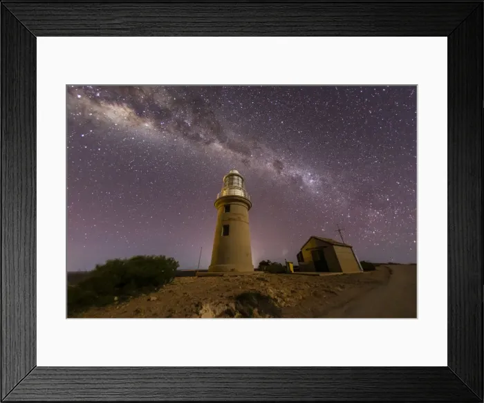Framed Print : The Milky Way at night at the Vlamingh Head Lighthouse, Exmouth, Western Australia, Australia, Pacific Framed Print : The Milky Way at night at the Vlamingh Head Lighthouse, Exmouth, Western Australia, Australia, Pacific
