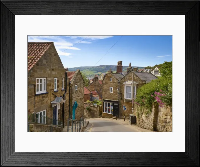 Framed Print : View of Robin Hoods Bay, Yorkshire, England, United Kingdom, Europe Framed Print : View of Robin Hoods Bay, Yorkshire, England, United Kingdom, Europe