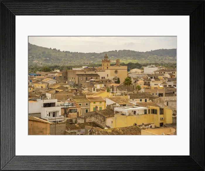 Framed Print : View of rooftops and narrow streets in old town Alcudia, Alcudia, Majorca, Balearic Islands, Spain, Mediterranean, Europe Framed Print : View of rooftops and narrow streets in old town Alcudia, Alcudia, Majorca, Balearic Islands, Spain, Mediterranean, Europe