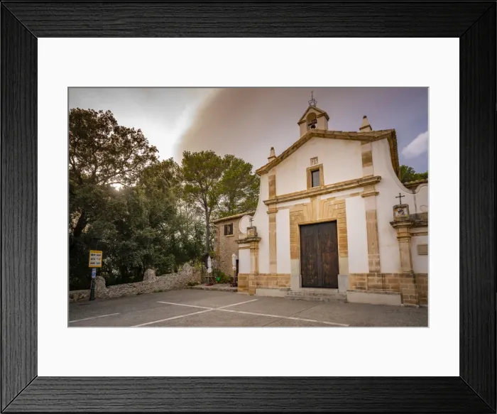 Framed Print : View of Calvary Chapel in the old town of Pollenca, Pollenca, Majorca, Balearic Islands, Spain, Mediterranean, Europe Framed Print : View of Calvary Chapel in the old town of Pollenca, Pollenca, Majorca, Balearic Islands, Spain, Mediterranean, Europe