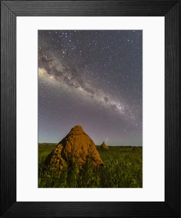 Framed Print : The Milky Way over termite mounds in Cape Range National Park, Exmouth, Western Australia, Australia, Pacific Framed Print : The Milky Way over termite mounds in Cape Range National Park, Exmouth, Western Australia, Australia, Pacific