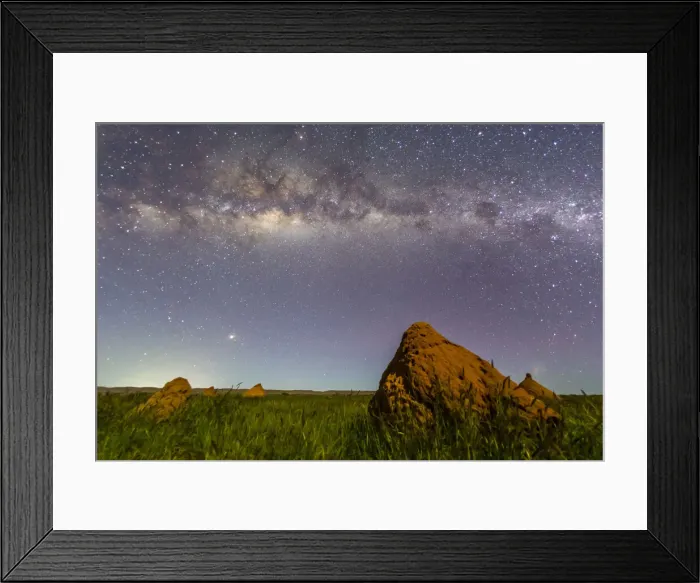 Framed Print : The Milky Way over termite mounds in Cape Range National Park, Exmouth, Western Australia, Australia, Pacific Framed Print : The Milky Way over termite mounds in Cape Range National Park, Exmouth, Western Australia, Australia, Pacific