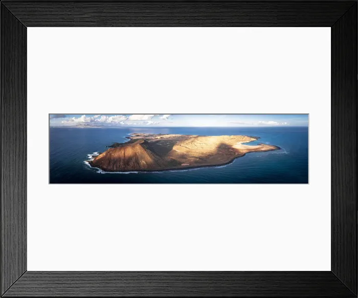 Framed Print : Aerial view of the unspoiled volcanic islet of Isla De Lobos, Corralejo, Atlantic Ocean, Fuerteventura, Canary Islands, Spain, Atlantic, Europe Framed Print : Aerial view of the unspoiled volcanic islet of Isla De Lobos, Corralejo, Atlantic Ocean, Fuerteventura, Canary Islands, Spain, Atlantic, Europe