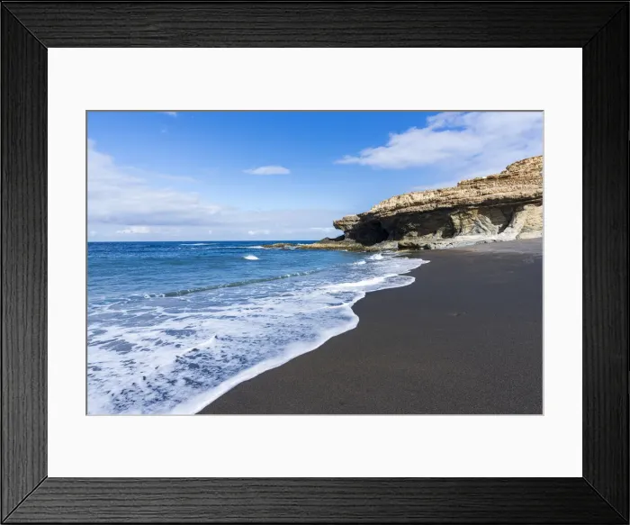 Framed Print : Waves crashing on cliffs at Ajuy volcanic beach, Fuerteventura, Canary Islands, Spain, Atlantic, Europe Framed Print : Waves crashing on cliffs at Ajuy volcanic beach, Fuerteventura, Canary Islands, Spain, Atlantic, Europe