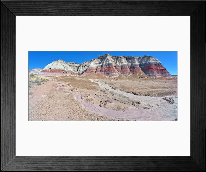 Framed Print : South side of Damnation Mesa on the north end of Devils Playground in Petrified Forest National Park, Arizona, United States of America, North America Framed Print : South side of Damnation Mesa on the north end of Devils Playground in Petrified Forest National Park, Arizona, United States of America, North America