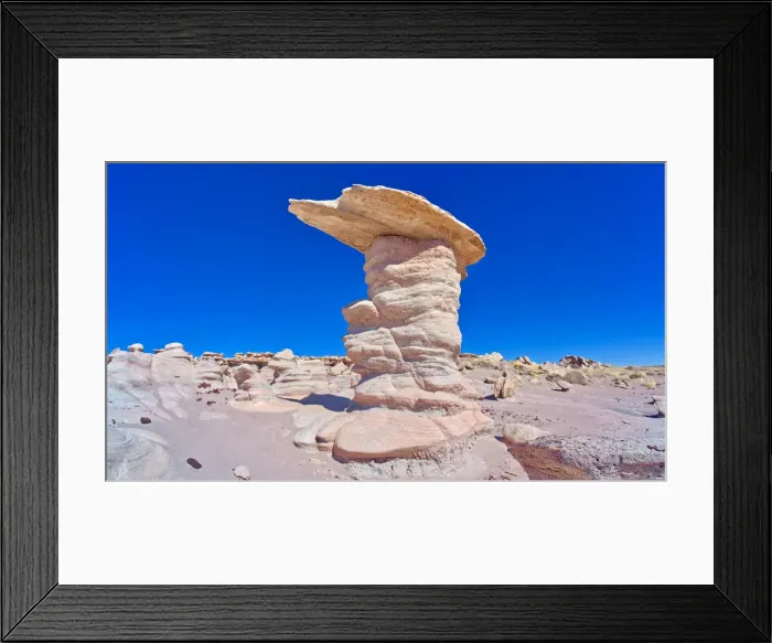 Framed Print : A tall hoodoo called the Leviathan in Devils Playground, Petrified Forest National Park, Arizona, United States of America, North America