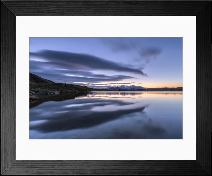 Framed Print : Crazy clouds reflected in the Arcoglio Lake at sunrise, Valmalenco, Valtellina, Lombardy, Italy, Europe Framed Print : Crazy clouds reflected in the Arcoglio Lake at sunrise, Valmalenco, Valtellina, Lombardy, Italy, Europe