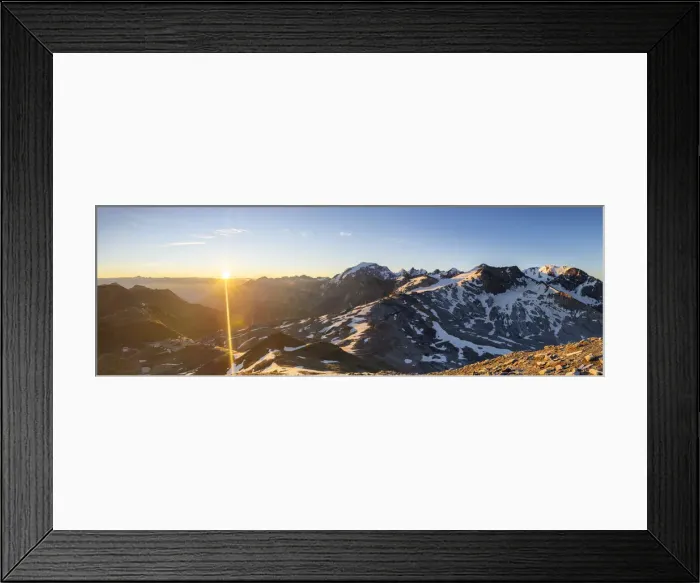 Framed Print : Panoramic view of Stelvio Mountain pass at sunrise, Valtellina, Lombardy, Italy. Europe Framed Print : Panoramic view of Stelvio Mountain pass at sunrise, Valtellina, Lombardy, Italy. Europe