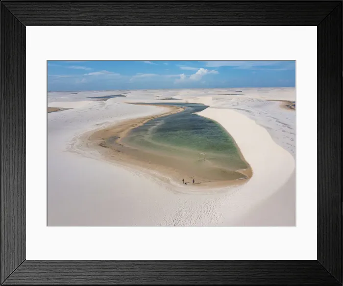 Framed Print : Aerial of freshwater lakes between huge sand dunes in the Lencois Maranhenses National Park, Maranhao, Brazil, South America Framed Print : Aerial of freshwater lakes between huge sand dunes in the Lencois Maranhenses National Park, Maranhao, Brazil, South America