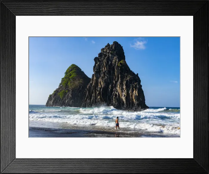 Framed Print : Two Brothers rocks on Cacimba do Padre beach, Fernando de Noronha, UNESCO World Heritage Site, Brazil, South America Framed Print : Two Brothers rocks on Cacimba do Padre beach, Fernando de Noronha, UNESCO World Heritage Site, Brazil, South America