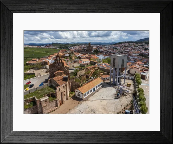 Framed Print : Aerial of the ancient mine, Heritage of Mercury, UNESCO World Heritage Site, Almaden, Castile-La Mancha, Spain, Europe Framed Print : Aerial of the ancient mine, Heritage of Mercury, UNESCO World Heritage Site, Almaden, Castile-La Mancha, Spain, Europe