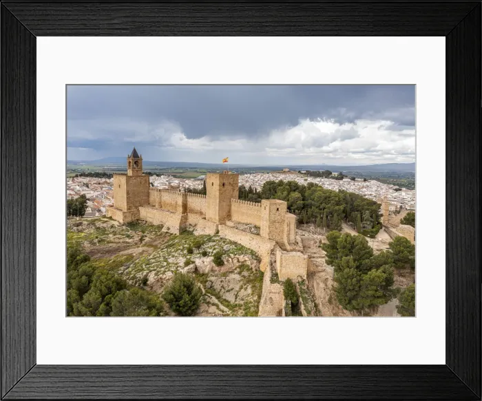 Framed Print : Aerial of the Antequera Castle, Antequera, Andalusia, Spain, Europe Framed Print : Aerial of the Antequera Castle, Antequera, Andalusia, Spain, Europe