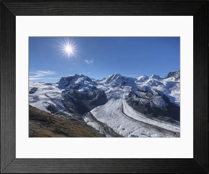 Framed Print : Monte Rosa massif with Dufourspitze, 4633m, and Liskamm with Gorner Glacier, Zermatt, Valais, Swiss Alps, Switzerland, Europe Framed Print : Monte Rosa massif with Dufourspitze, 4633m, and Liskamm with Gorner Glacier, Zermatt, Valais, Swiss Alps, Switzerland, Europe