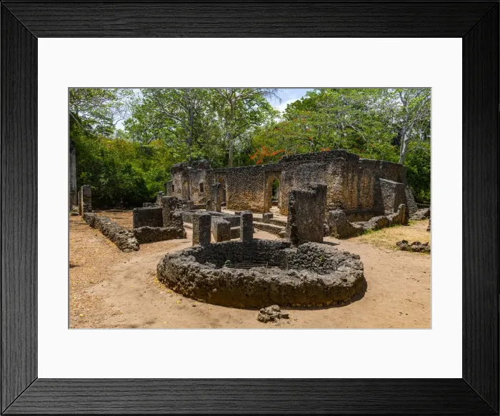 Framed Print : Ruins of medieval Swahili coastal settlements of Gedi, Kilifi, Kenya, East Africa, Africa Framed Print : Ruins of medieval Swahili coastal settlements of Gedi, Kilifi, Kenya, East Africa, Africa