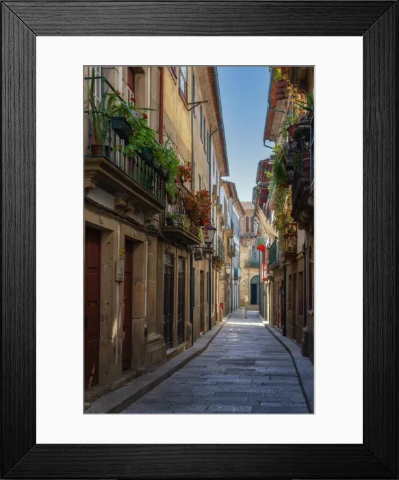 Framed Print : Historic street in Guimaraes, UNESCO World Heritage Site, Norte, Portugal, Europe Framed Print : Historic street in Guimaraes, UNESCO World Heritage Site, Norte, Portugal, Europe