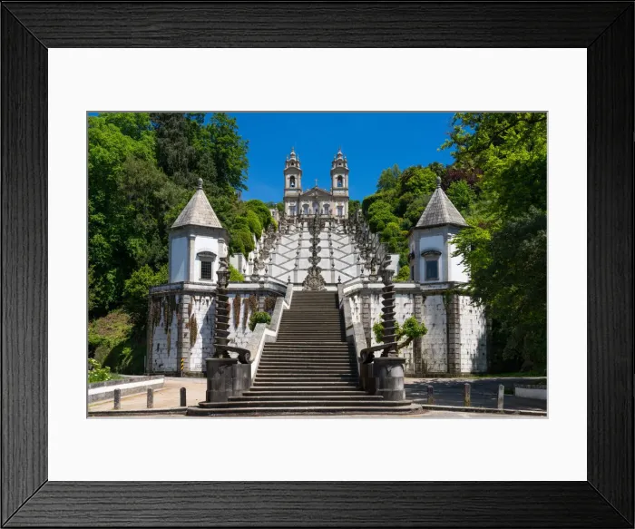 Framed Print : Basilica and famous staircases of Bom Jesus (the Good Jesus), in the city of Braga, in the Minho Region of Portugal, Europe Framed Print : Basilica and famous staircases of Bom Jesus (the Good Jesus), in the city of Braga, in the Minho Region of Portugal, Europe