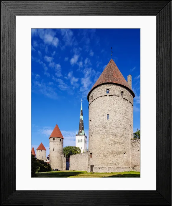 Framed Print : Old Town Walls, UNESCO World Heritage Site, Tallinn, Estonia, Europe Framed Print : Old Town Walls, UNESCO World Heritage Site, Tallinn, Estonia, Europe