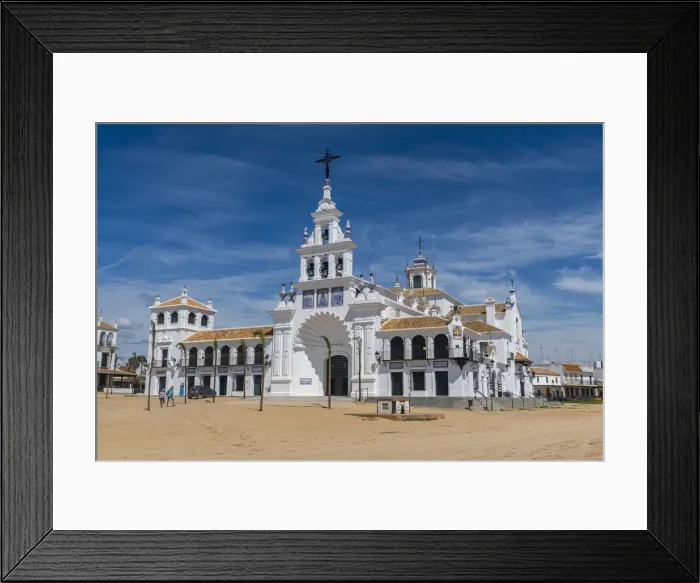Framed Print : Santuario de Nuestra Senora del Rocio, El Rocio, Donana National Park, UNESCO World Heritage Site, Andalucia, Spain, Europe