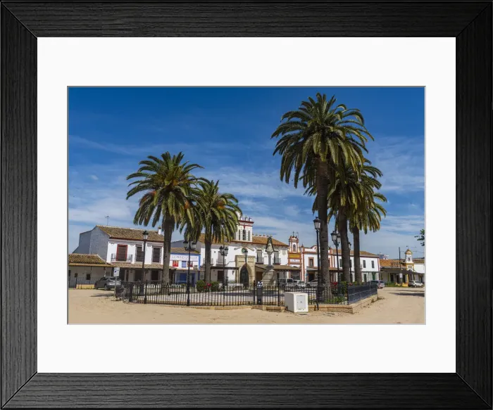 Framed Print : Village of El Rocio, Donana National Park, UNESCO World Heritage Site, Andalucia, Spain, Europe Framed Print : Village of El Rocio, Donana National Park, UNESCO World Heritage Site, Andalucia, Spain, Europe