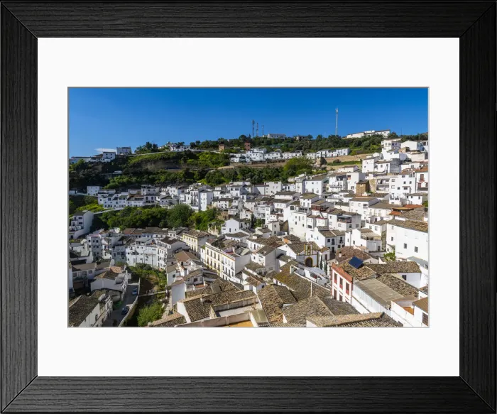 Framed Print : View over Setenil de las Bodegas, Andalucia, Spain, Europe Framed Print : View over Setenil de las Bodegas, Andalucia, Spain, Europe