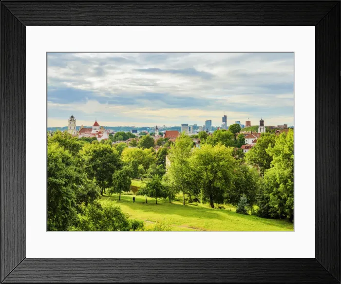 Framed Print : Kudru Park and City Skyline, Vilnius, Lithuania, Europe Framed Print : Kudru Park and City Skyline, Vilnius, Lithuania, Europe