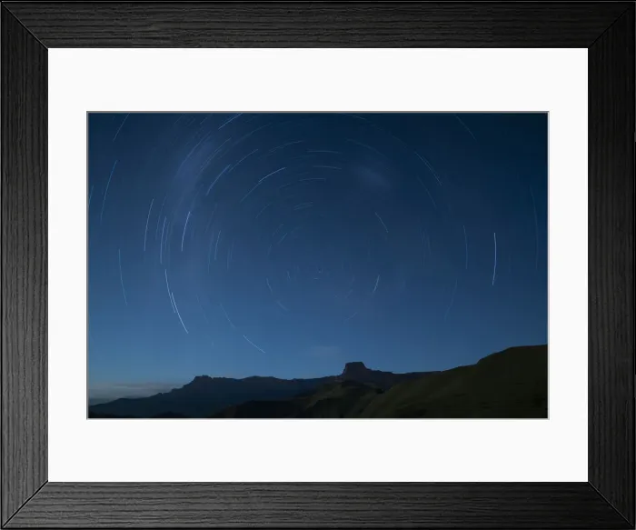 Framed Print : Long Exposure of The South Star, Drakensberg Mountains, Royal Natal National Park, KwaZulu-Natal Province, South Africa, Africa Framed Print : Long Exposure of The South Star, Drakensberg Mountains, Royal Natal National Park, KwaZulu-Natal Province, South Africa, Africa