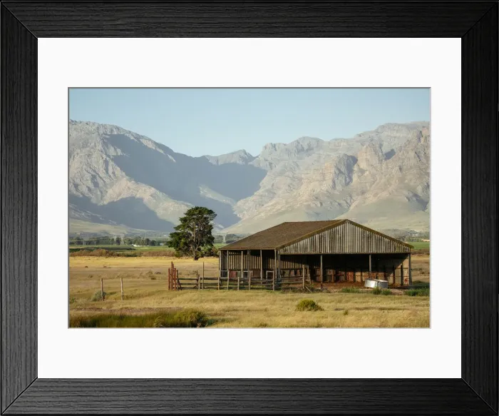 Framed Print : Farm building near Worcester, Western Cape, South Africa, Africa Framed Print : Farm building near Worcester, Western Cape, South Africa, Africa