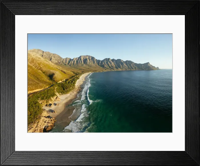 Framed Print : Aerial view of Kogel Bay, Western Cape, South Africa, Africa Framed Print : Aerial view of Kogel Bay, Western Cape, South Africa, Africa