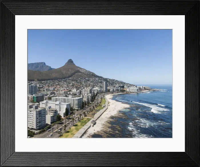 Framed Print : Aerial view of Sea Point, Cape Town, Western Cape, South Africa, Africa Framed Print : Aerial view of Sea Point, Cape Town, Western Cape, South Africa, Africa