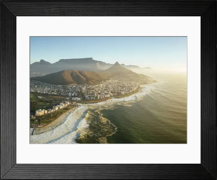 Framed Print : Aerial view from Green Point over Cape Town, Western Cape, South Africa, Africa Framed Print : Aerial view from Green Point over Cape Town, Western Cape, South Africa, Africa