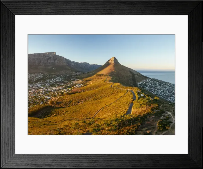 Framed Print : Aerial view from Signal Hill at dawn, Cape Town, Western Cape, South Africa, Africa Framed Print : Aerial view from Signal Hill at dawn, Cape Town, Western Cape, South Africa, Africa