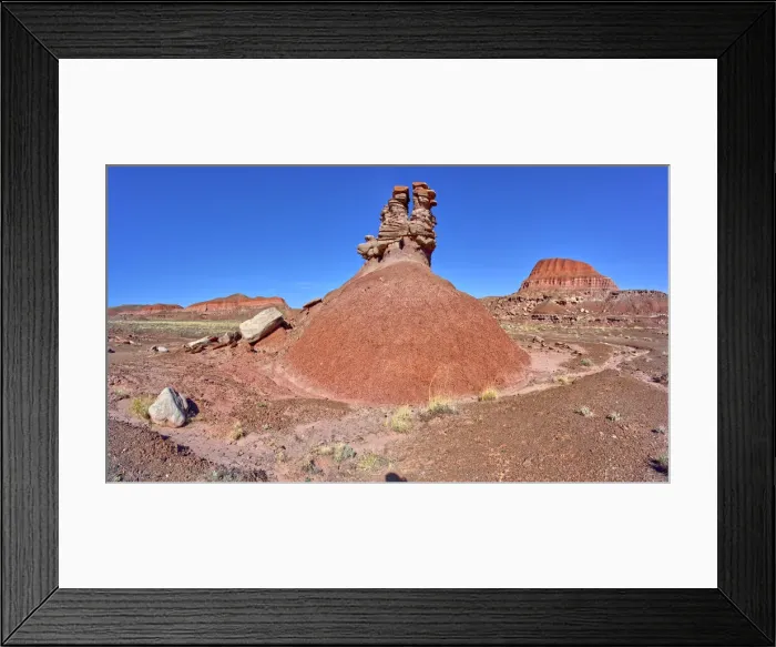 Framed Print : Formation called Chinde Rock below Chinde Point in Petrifed Forest National Park, Arizona, United States of America, North America Framed Print : Formation called Chinde Rock below Chinde Point in Petrifed Forest National Park, Arizona, United States of America, North America