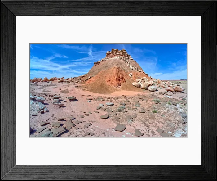 Framed Print : Formation west of Pintado Point called Pintados Castle, in Petrified Forest National Park, Arizona, United States of America, North America Framed Print : Formation west of Pintado Point called Pintados Castle, in Petrified Forest National Park, Arizona, United States of America, North America